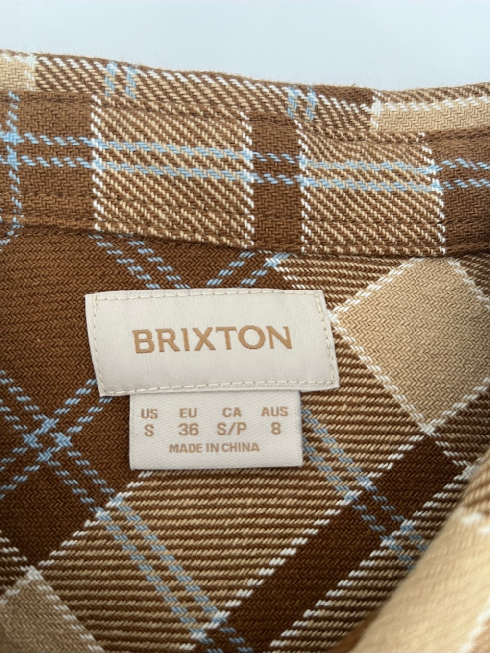 Brixton Brown, Cream & Tan Plaid Button-Down Shirt - Picture 2 of 14
